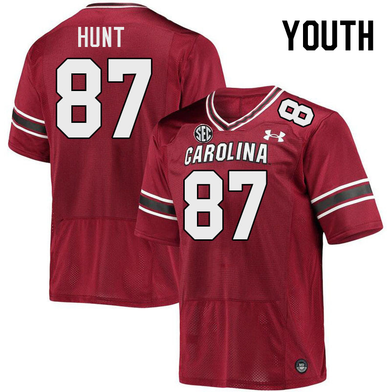 Youth #87 Brady Hunt South Carolina Gamecocks College Football Jerseys Stitched-Garnet